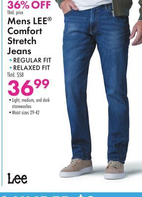 Boscov's Mens lee® comfort stretch jeans offer