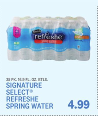 Kings Food Markets Signature select® refreshe spring water offer