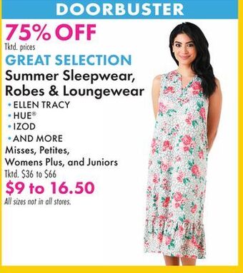 Boscov's Summer sleepwear, robes & loungewear offer