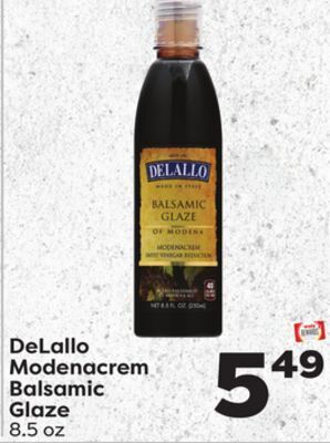 Weis Markets Delallo modenacrem balsamic glaze offer