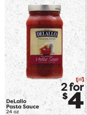 Weis Markets Delallo pasta sauce offer