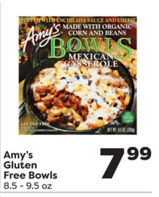 Weis Markets Amy's gluten free bowls offer