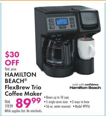 Boscov's Hamilton beach® flexbrew trio coffee maker offer