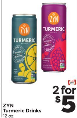 Weis Markets Zyn turmeric drinks offer