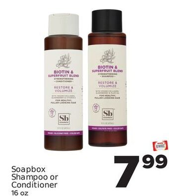 Weis Markets Soapbox shampoo or conditioner offer