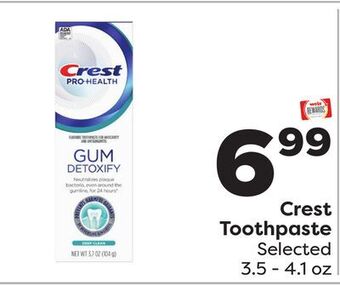 Weis Markets Crest toothpaste offer