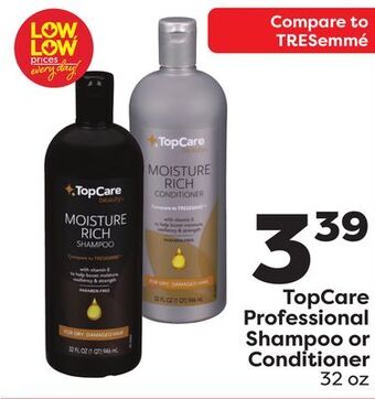 Weis Markets Tresemmé topcare professional shampoo or conditioner offer