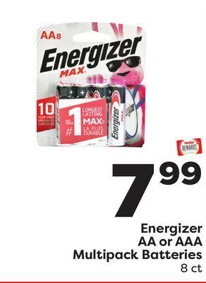 Weis Markets Energizer aa or aaa multipack batteries offer