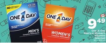 Weis Markets One-a-day men's or women's vitamins offer