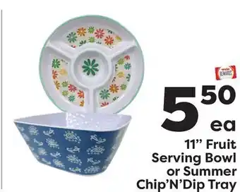 Weis Markets 11 fruit serving bowl or summer chip'n'dip tray offer