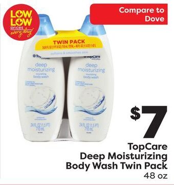Weis Markets Topcare deep moisturizing body wash twin pack offer
