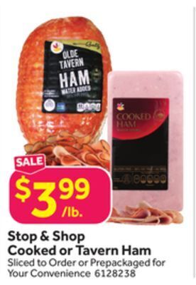 Stop&Shop Stop & shop cooked or tavern ham offer