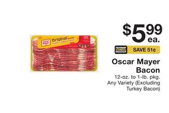 Fairway Store Market Oscar mayer bacon offer
