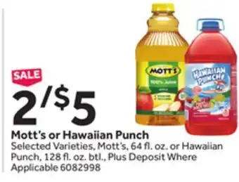Stop&Shop Mott's or hawaiian punch offer