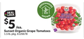 Stop&Shop Sunset organic grape tomatoes offer