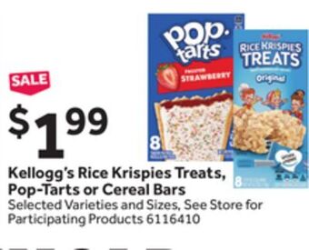 Stop&Shop Kellogg's rice krispies treats, pop-tarts or cereal bars offer