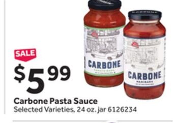 Stop&Shop Carbone pasta sauce offer