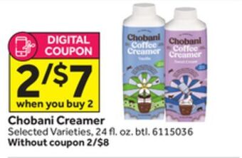 Stop&Shop Chobani creamer offer