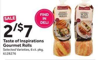 Stop&Shop Taste of inspirations gourmet rolls offer