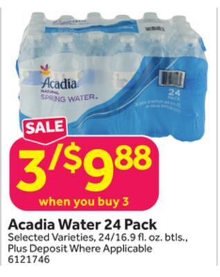 Stop&Shop Acadia water 24 pack offer