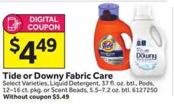 Stop&Shop Tide or downy fabric care offer
