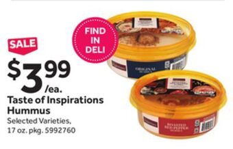 Stop&Shop Taste of inspirations hummus offer