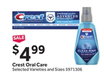 Stop&Shop Crest oral care offer