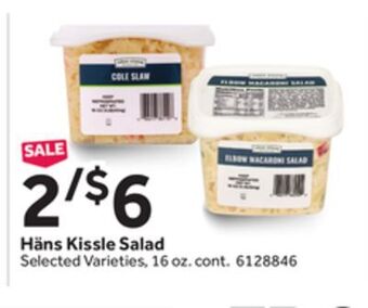 Stop&Shop Häns kissle salad offer