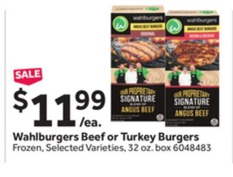 Stop&Shop Wahlburgers beef or turkey burgers offer
