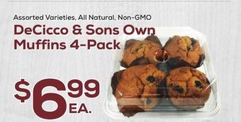 DeCicco & Sons Decicco & sons own muffins 4-pack offer