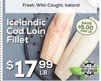 DeCicco & Sons Icelandic cod loin fillet offer
