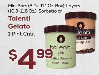 DeCicco & Sons Talenti gelato 1 pint cntr offer
