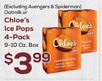 DeCicco & Sons Chloe's ice pops 4-pack offer
