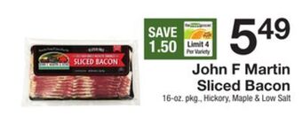 The Fresh Grocer Martin sliced bacon offer
