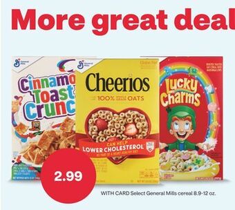 CVS Select general mills cereal 8.9-12 oz. offer
