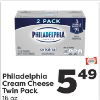 Weis Markets Philadelphia cream cheese twin pack offer