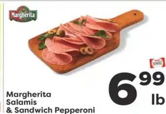 Weis Markets Margherita salamis & sandwich pepperoni offer