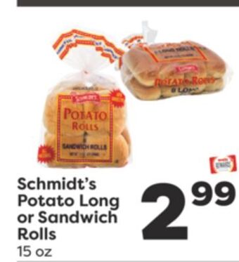 Weis Markets Schmidt's potato long or sandwich rolls offer