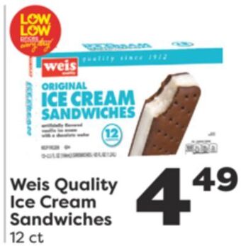 Weis Markets Weis quality ice cream sandwiches offer