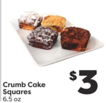 Weis Markets Crumb cake squares offer