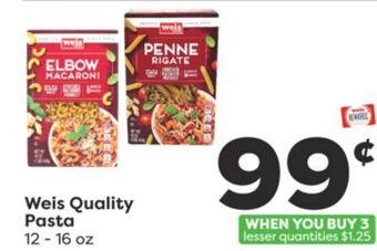 Weis Markets Weis quality pasta offer