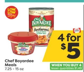 Weis Markets Chef boyardee meals offer