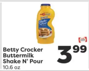 Weis Markets Betty crocker buttermilk shake n' pour offer