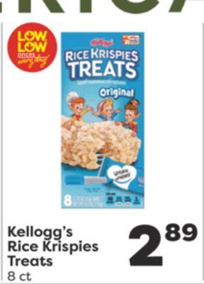 Weis Markets Kellogg's rice krispies treats offer