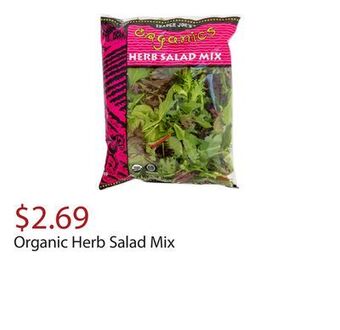 Trader Joe's Organic herb salad mix offer