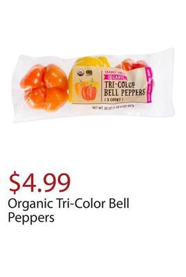 Trader Joe's Organic tri-color bell peppers offer