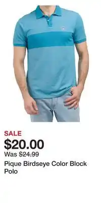 TJ Maxx Pique birdseye color block polo offer