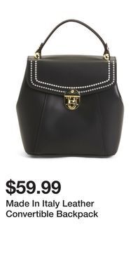 TJ Maxx Made in italy leather convertible backpack offer