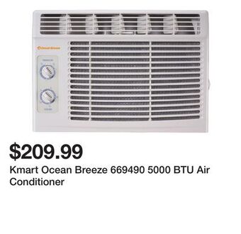 Kmart Kmart ocean breeze 669490 5000 btu air conditioner offer