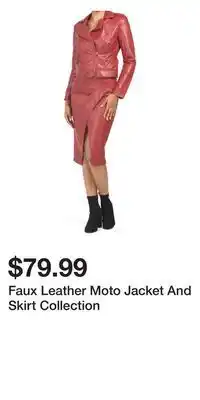 TJ Maxx Faux leather moto jacket and skirt collection offer